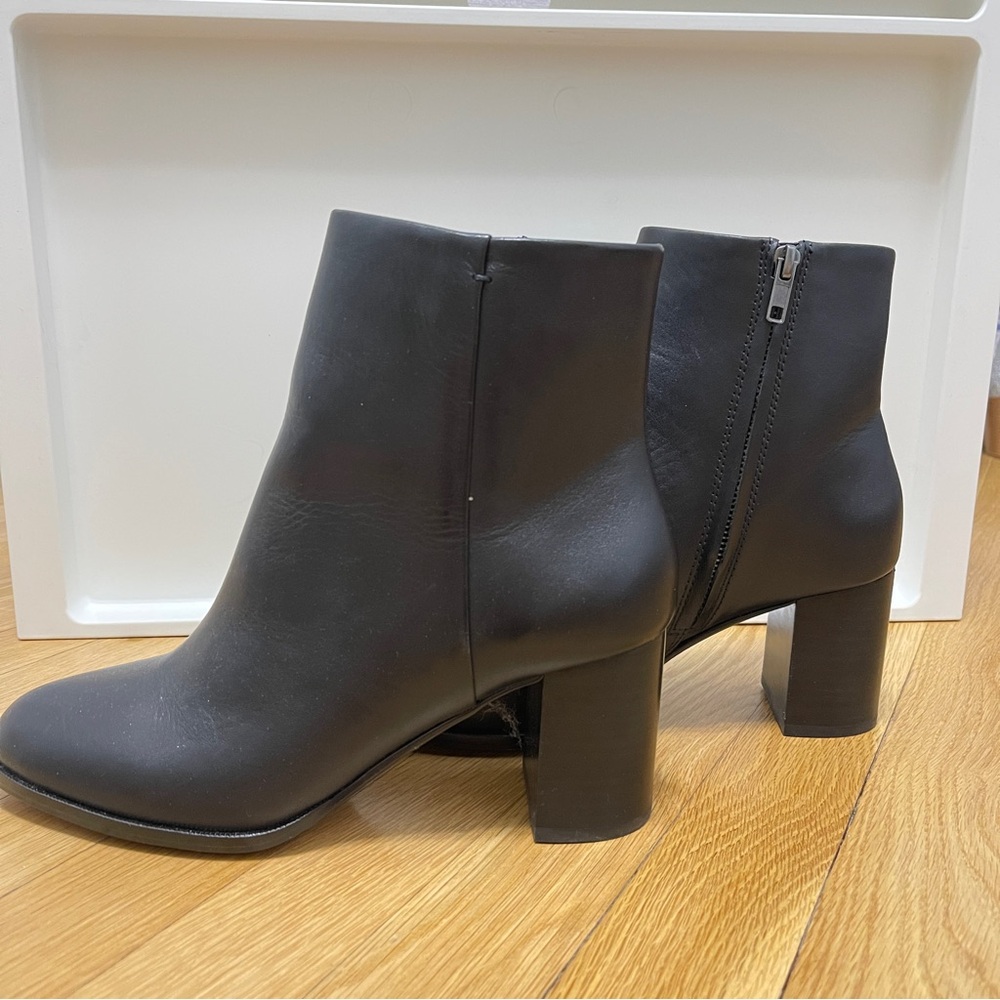 Madewell Elegant Black Heeled Ankle Booties Boots - Picture 6 of 8
